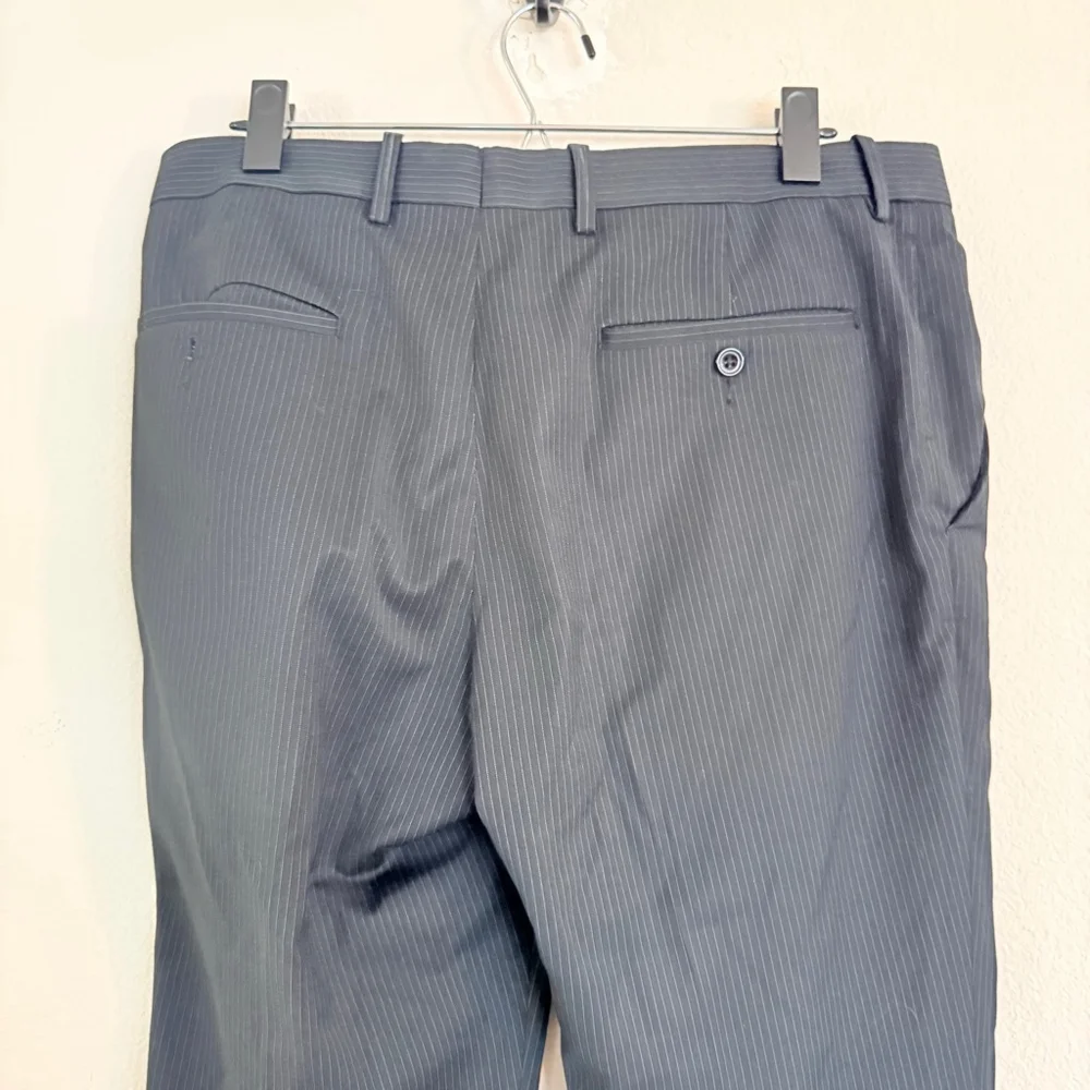 Perry Ellis Men's Black & White Striped Dress Pants Size 32x30